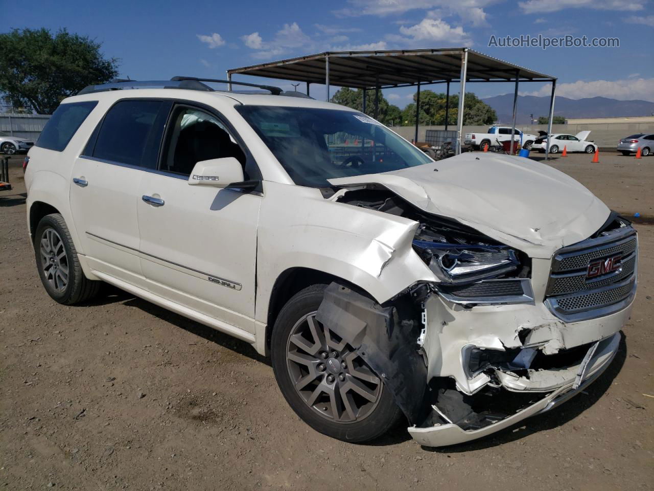 2013 Gmc Acadia Denali White vin: 1GKKVTKD2DJ163555