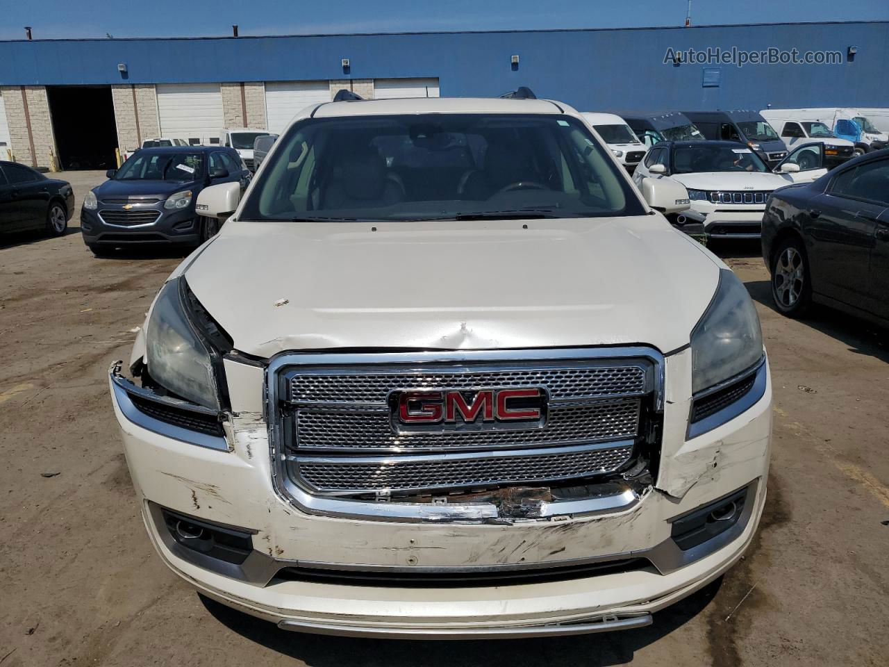 2014 Gmc Acadia Denali White vin: 1GKKVTKD2EJ142027