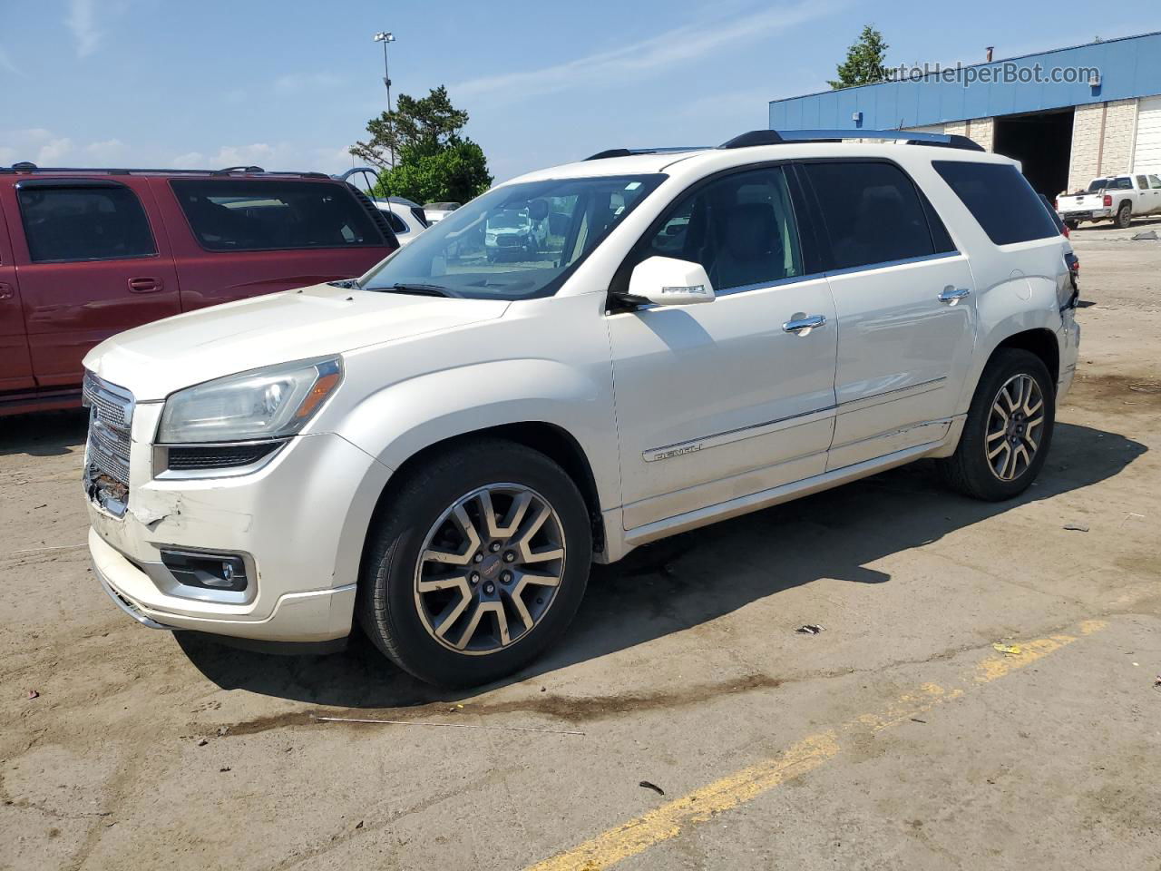 2014 Gmc Acadia Denali White vin: 1GKKVTKD2EJ142027