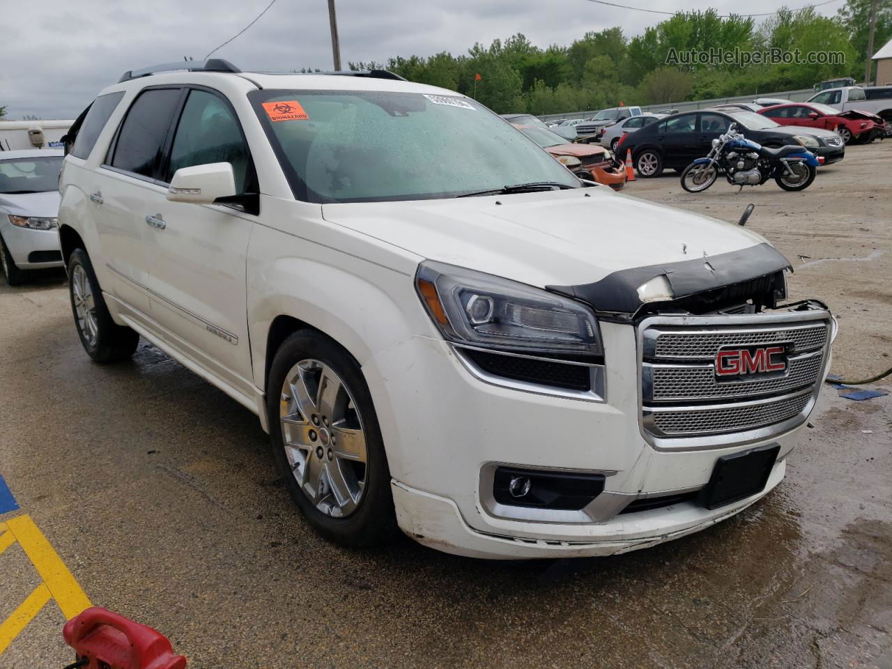 2014 Gmc Acadia Denali Белый vin: 1GKKVTKD2EJ164643