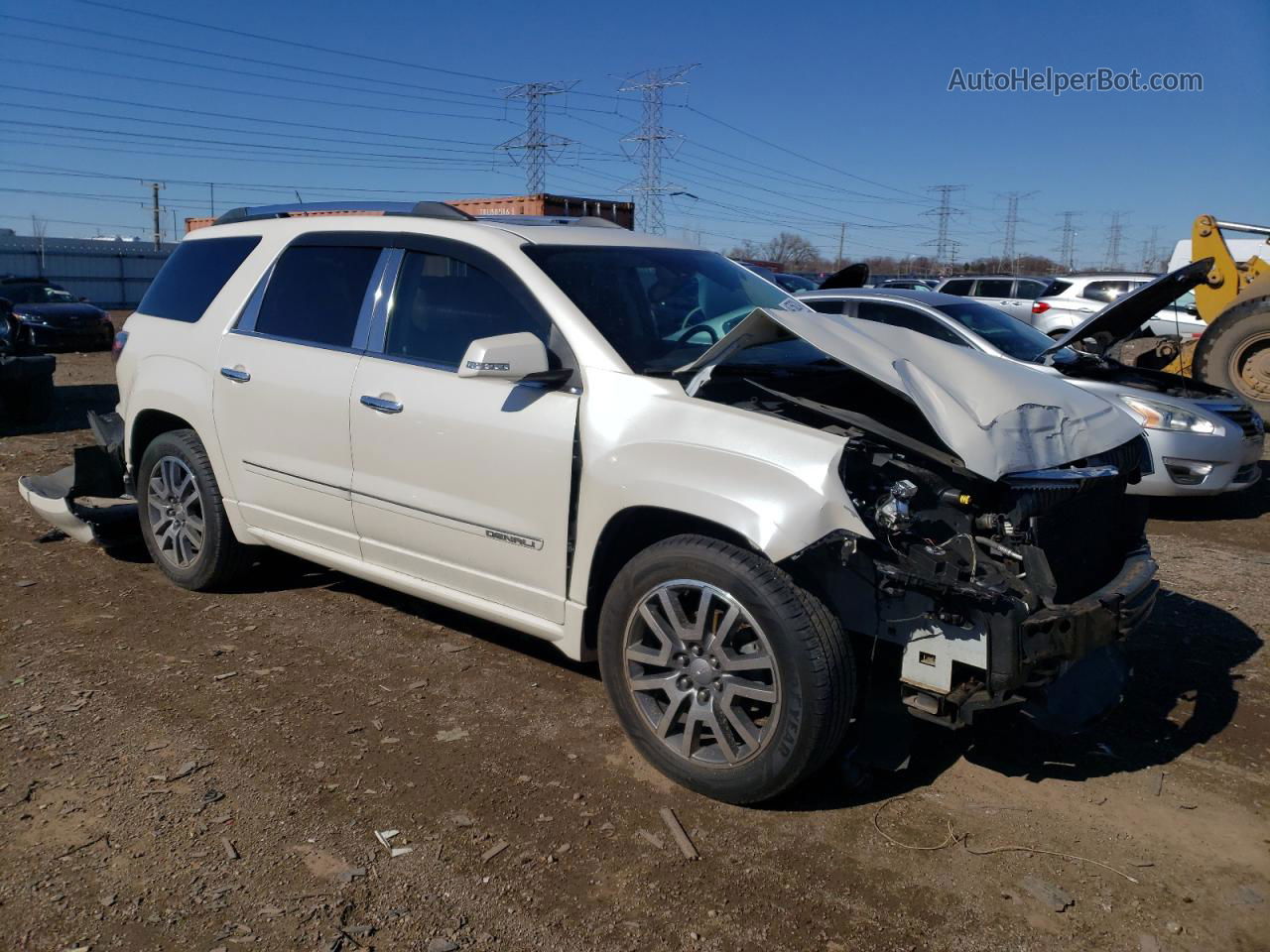 2014 Gmc Acadia Denali White vin: 1GKKVTKD2EJ200170