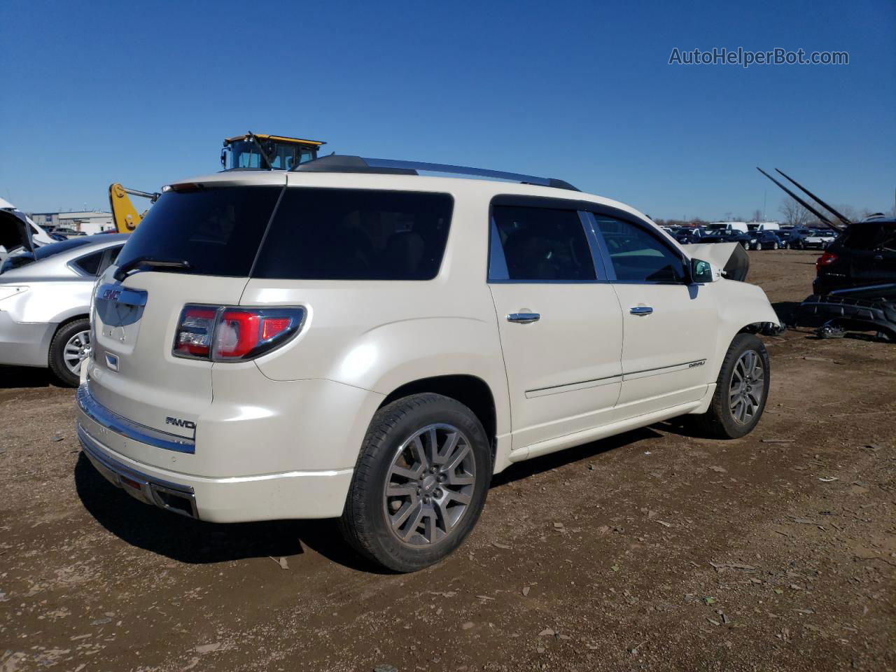 2014 Gmc Acadia Denali White vin: 1GKKVTKD2EJ200170