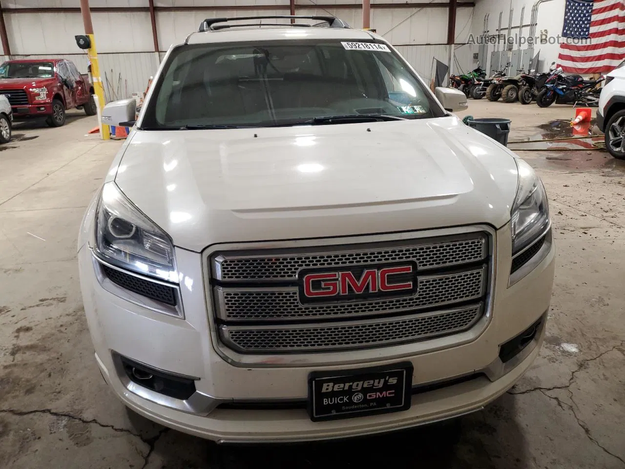 2014 Gmc Acadia Denali White vin: 1GKKVTKD2EJ322172