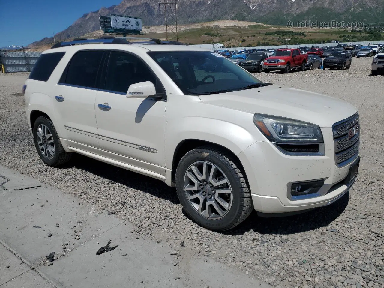 2014 Gmc Acadia Denali White vin: 1GKKVTKD2EJ351106