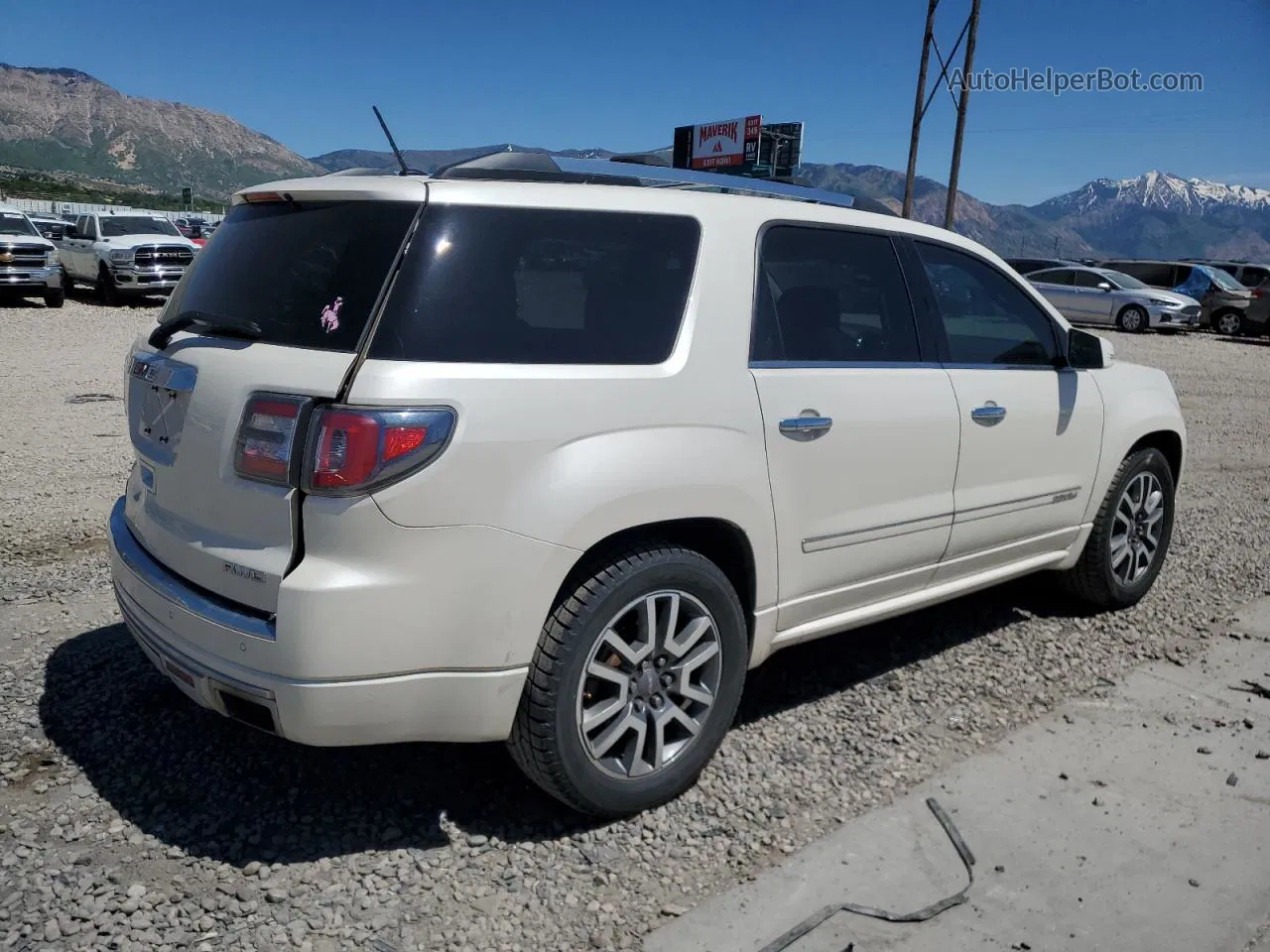 2014 Gmc Acadia Denali White vin: 1GKKVTKD2EJ351106