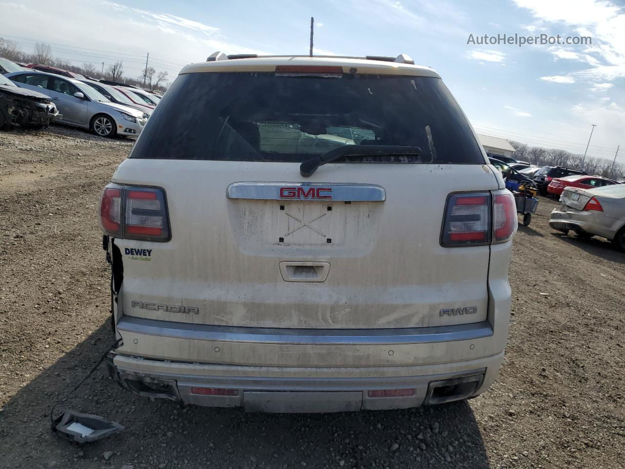 2015 Gmc Acadia Denali White vin: 1GKKVTKD2FJ254957