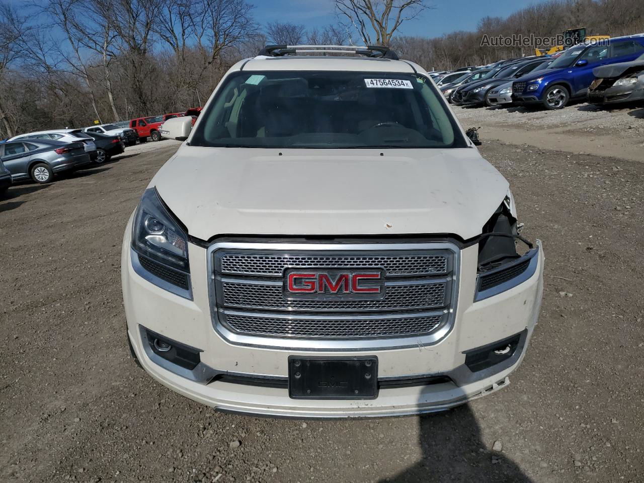 2015 Gmc Acadia Denali White vin: 1GKKVTKD2FJ254957