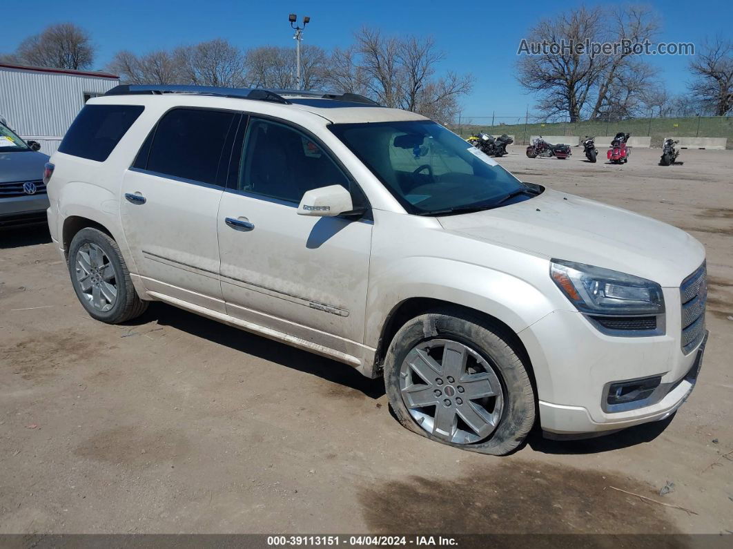 2013 Gmc Acadia Denali White vin: 1GKKVTKD3DJ139605