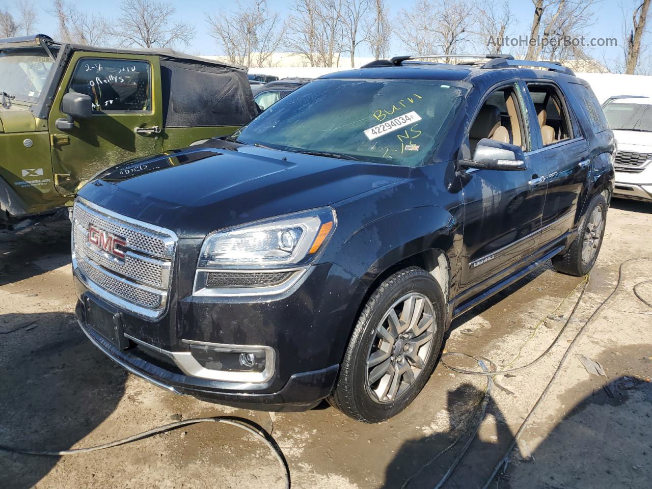 2013 Gmc Acadia Denali Черный vin: 1GKKVTKD3DJ216389