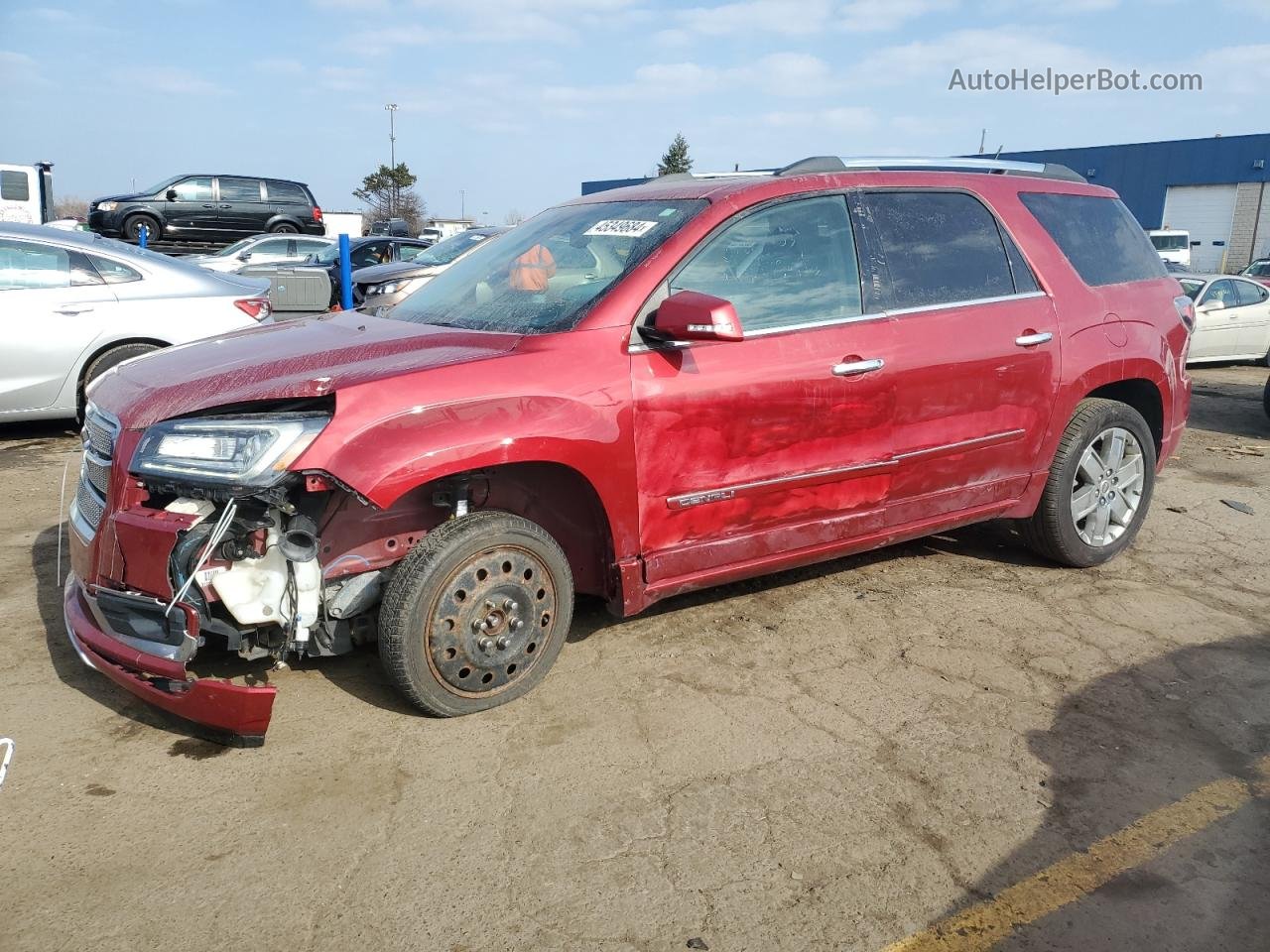 2014 Gmc Acadia Denali Red vin: 1GKKVTKD3EJ173139