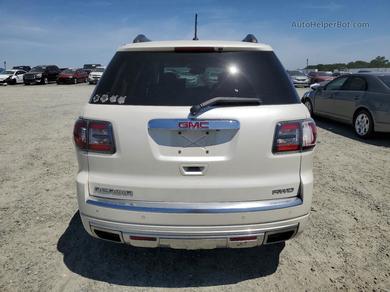 2014 Gmc Acadia Denali White vin: 1GKKVTKD3EJ192886