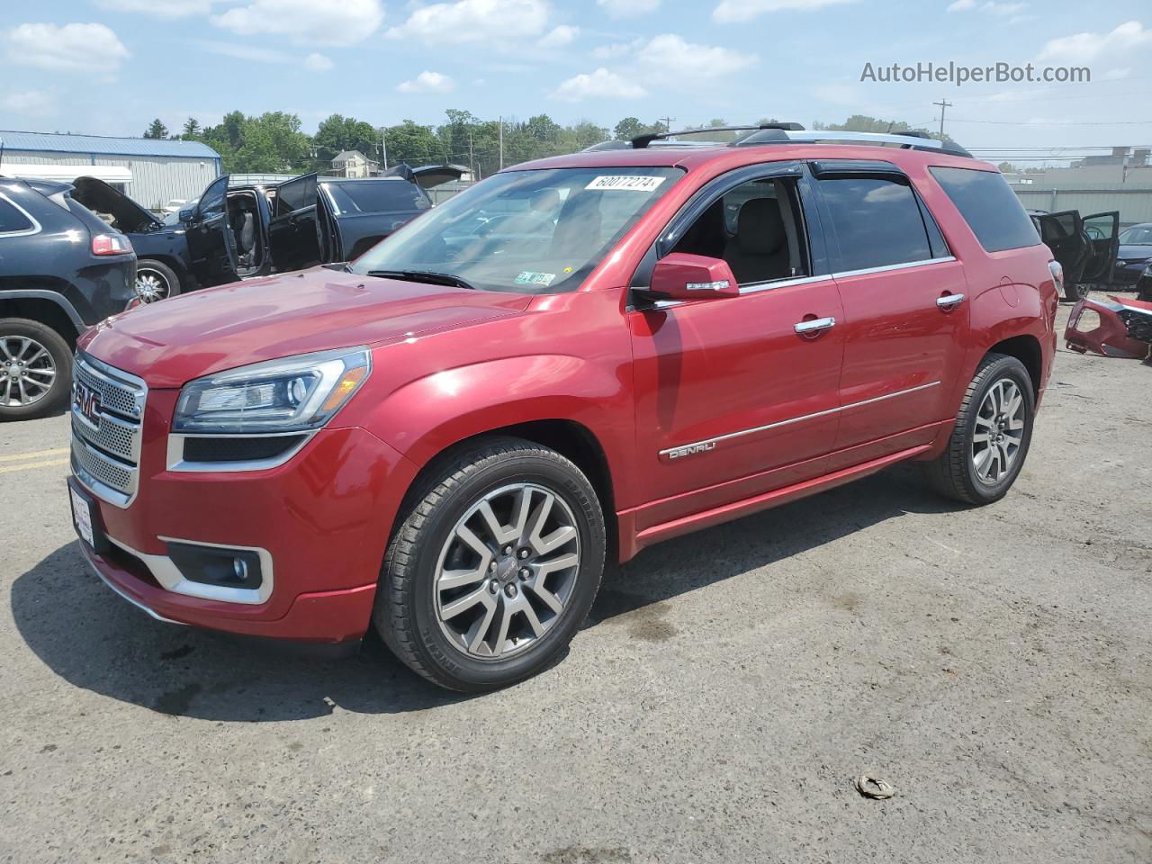 2014 Gmc Acadia Denali Red vin: 1GKKVTKD3EJ211064