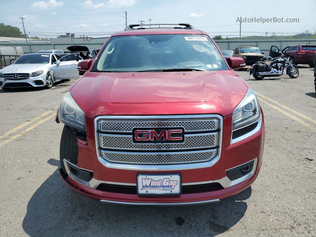 2014 Gmc Acadia Denali Red vin: 1GKKVTKD3EJ211064