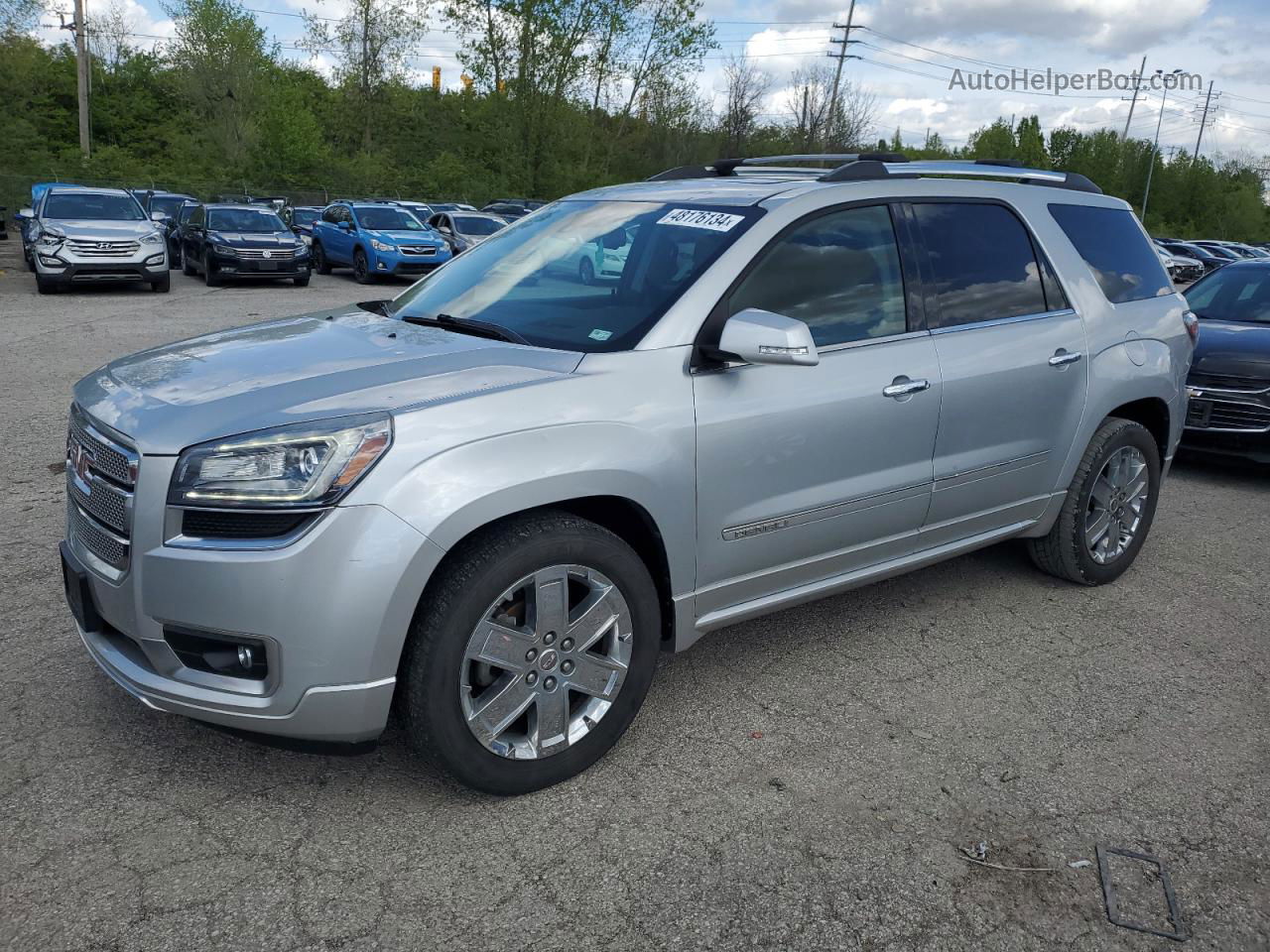 2014 Gmc Acadia Denali Серебряный vin: 1GKKVTKD3EJ366312