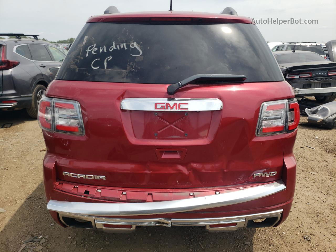 2013 Gmc Acadia Denali Красный vin: 1GKKVTKD5DJ127620