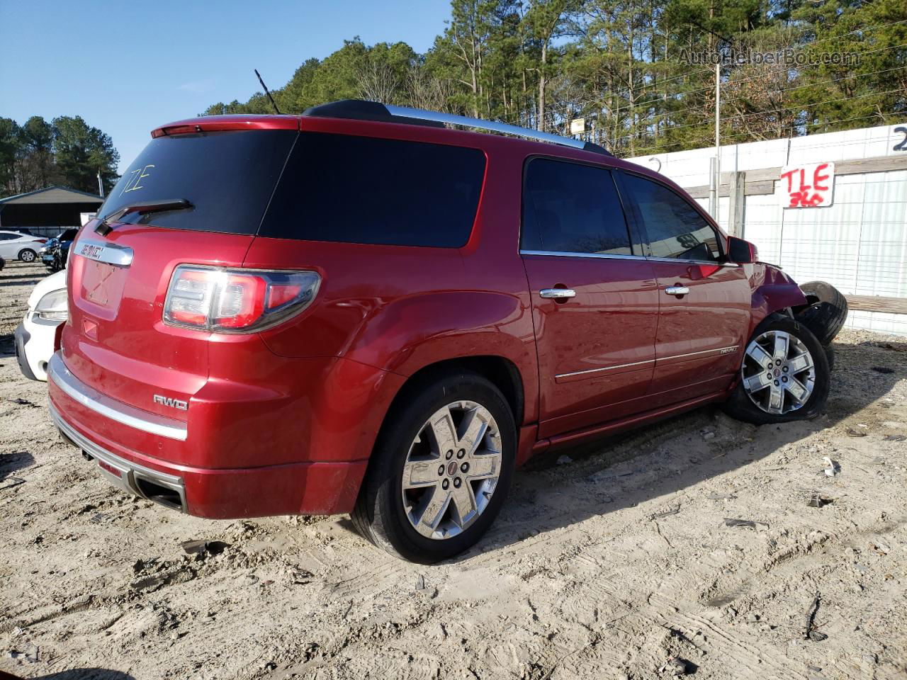 2014 Gmc Acadia Denali Red vin: 1GKKVTKD5EJ134729