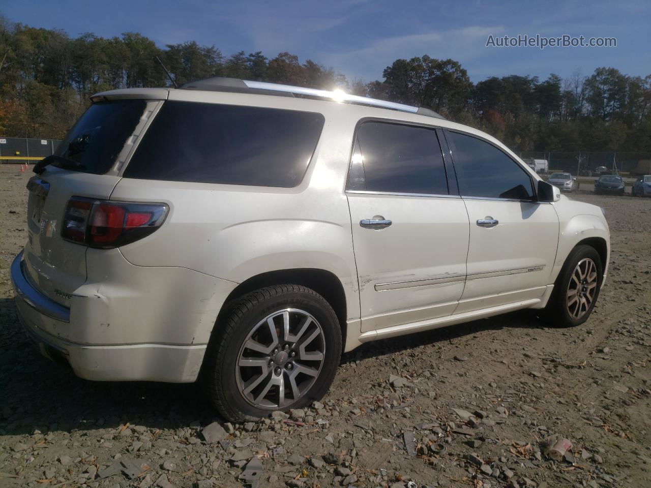 2014 Gmc Acadia Denali White vin: 1GKKVTKD5EJ204326