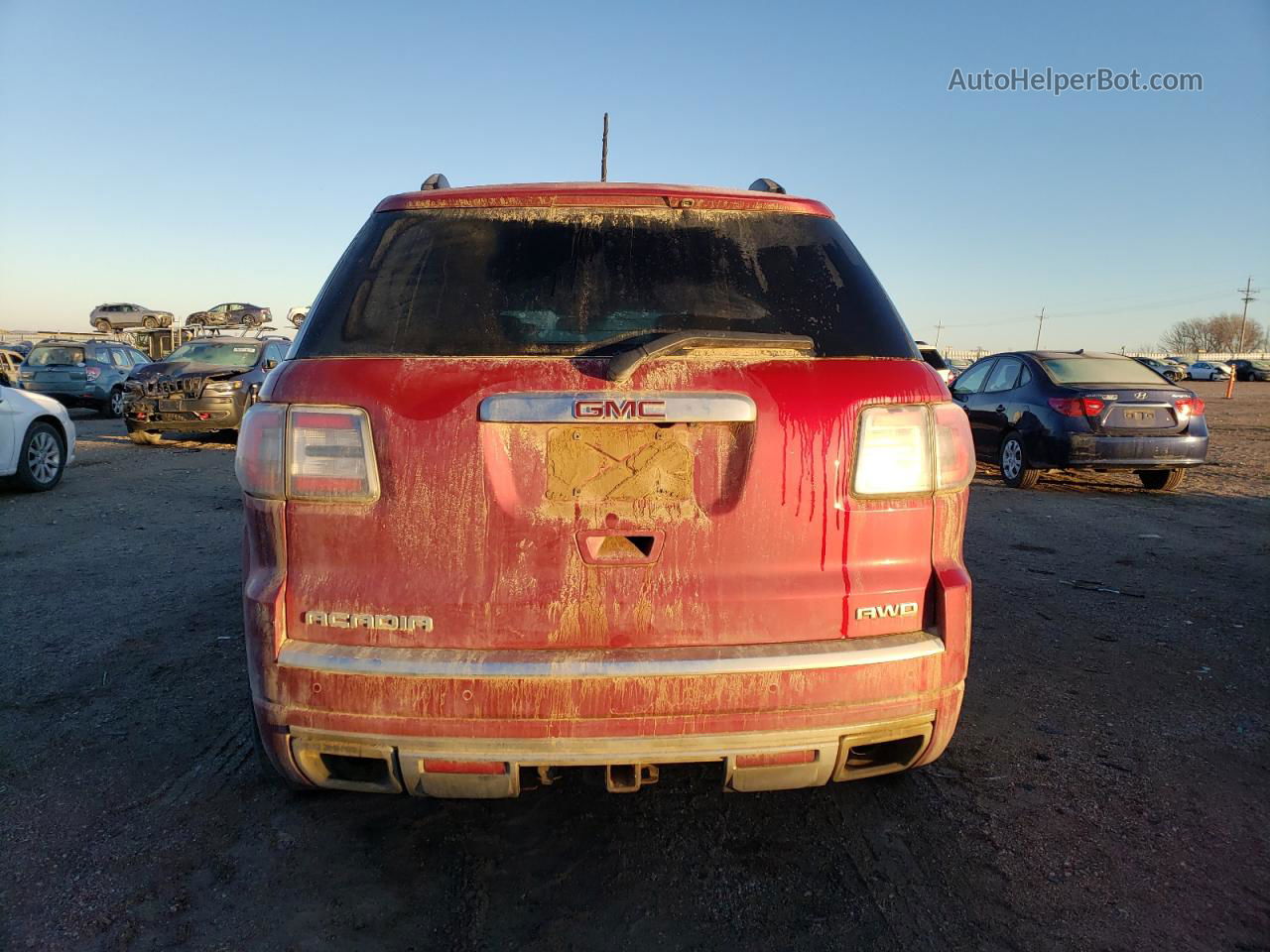 2014 Gmc Acadia Denali Red vin: 1GKKVTKD5EJ213673