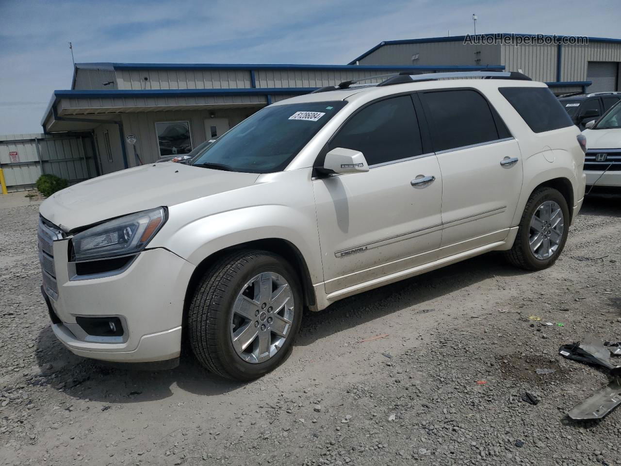 2014 Gmc Acadia Denali White vin: 1GKKVTKD6EJ345325