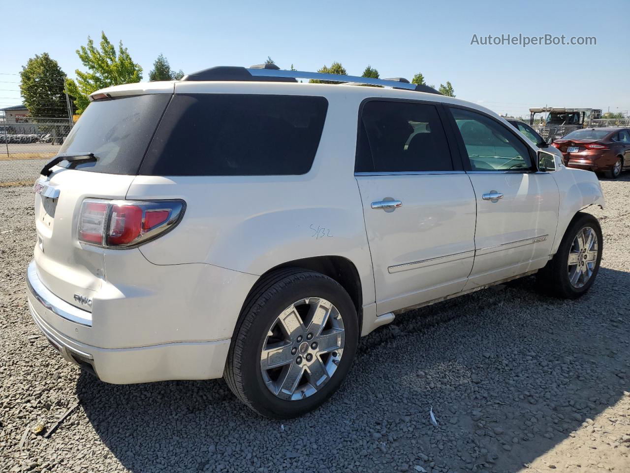 2013 Gmc Acadia Denali White vin: 1GKKVTKD7DJ135301