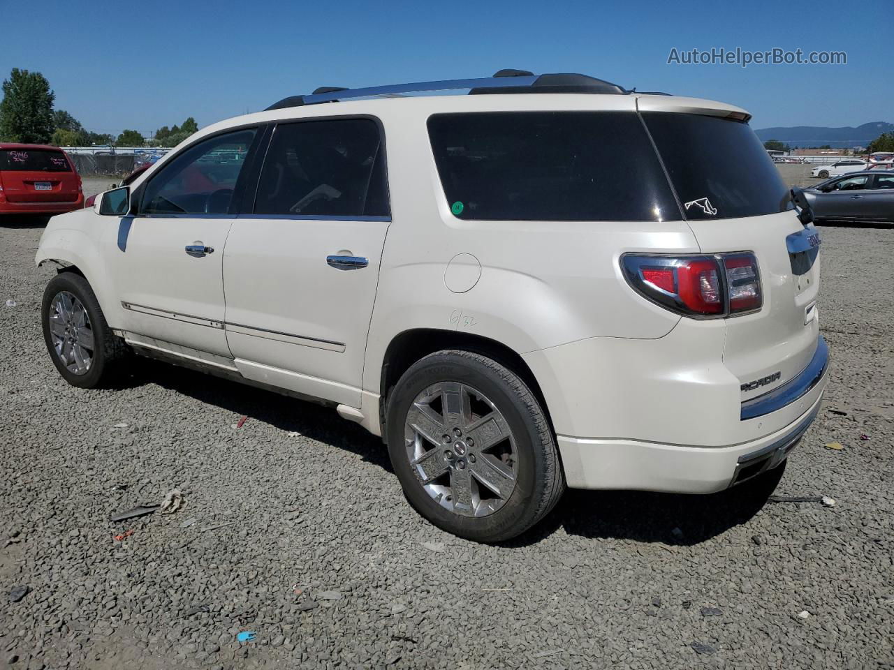 2013 Gmc Acadia Denali White vin: 1GKKVTKD7DJ135301