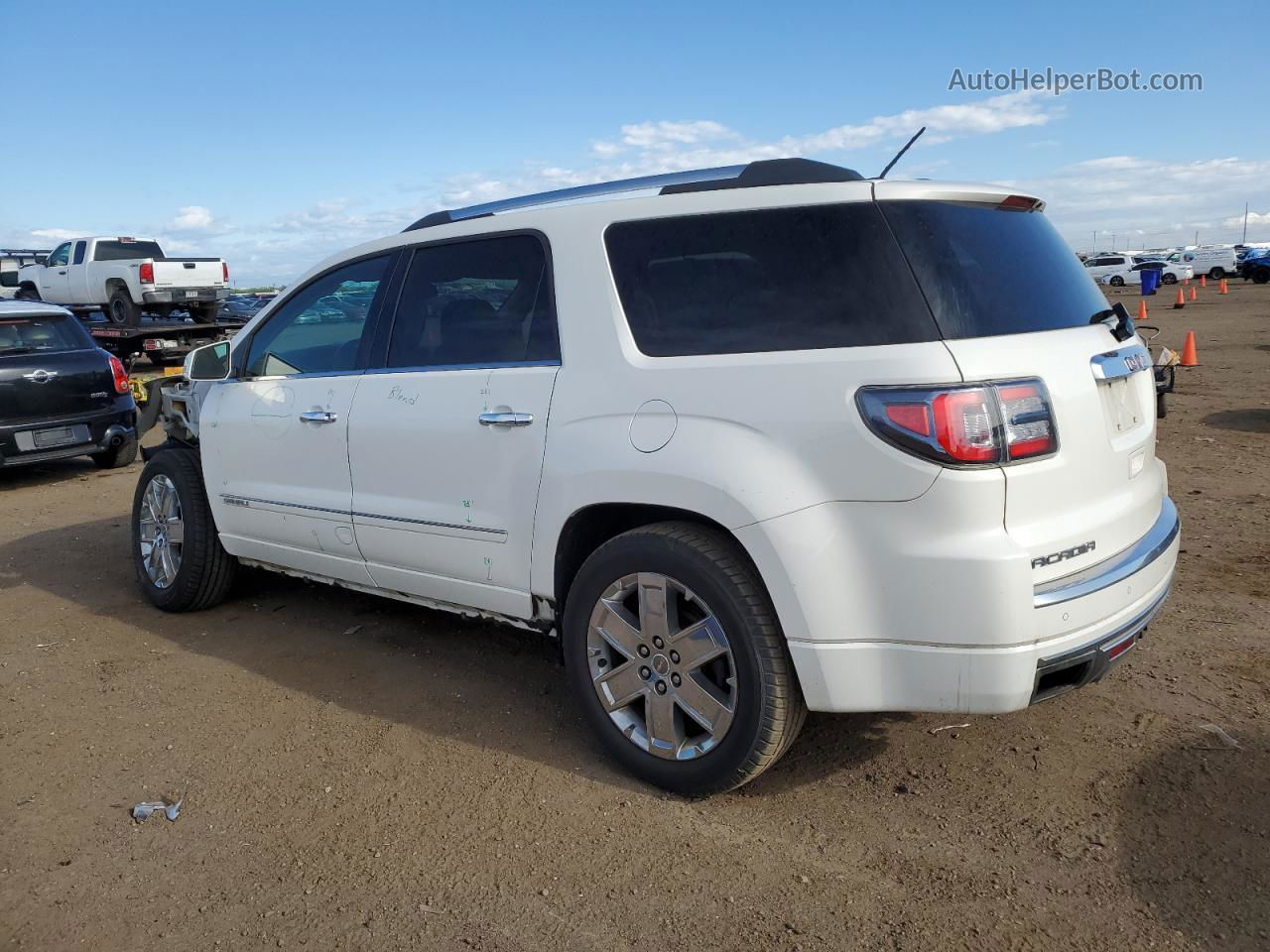 2014 Gmc Acadia Denali White vin: 1GKKVTKD7EJ325262