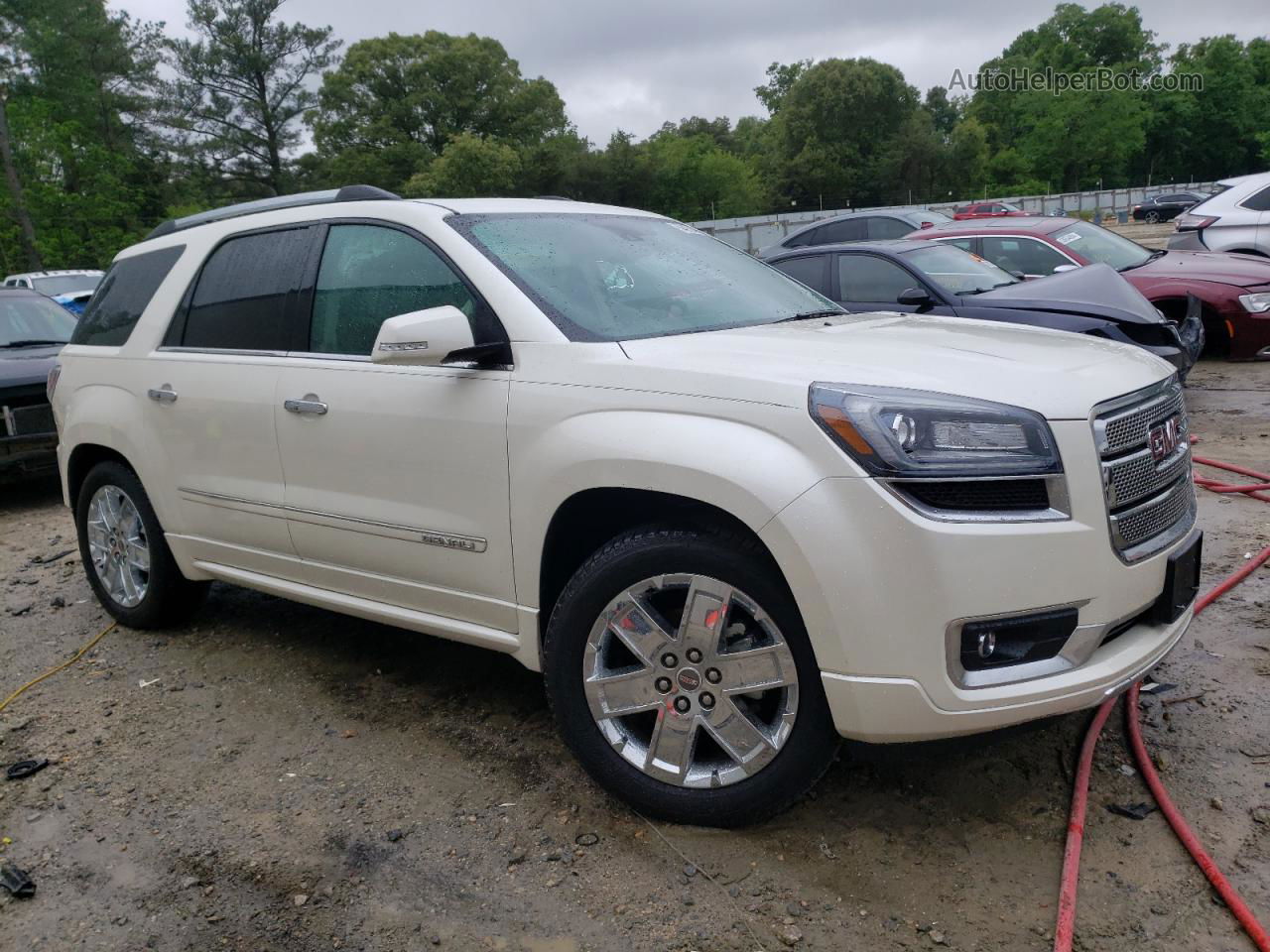 2015 Gmc Acadia Denali White vin: 1GKKVTKD7FJ159889