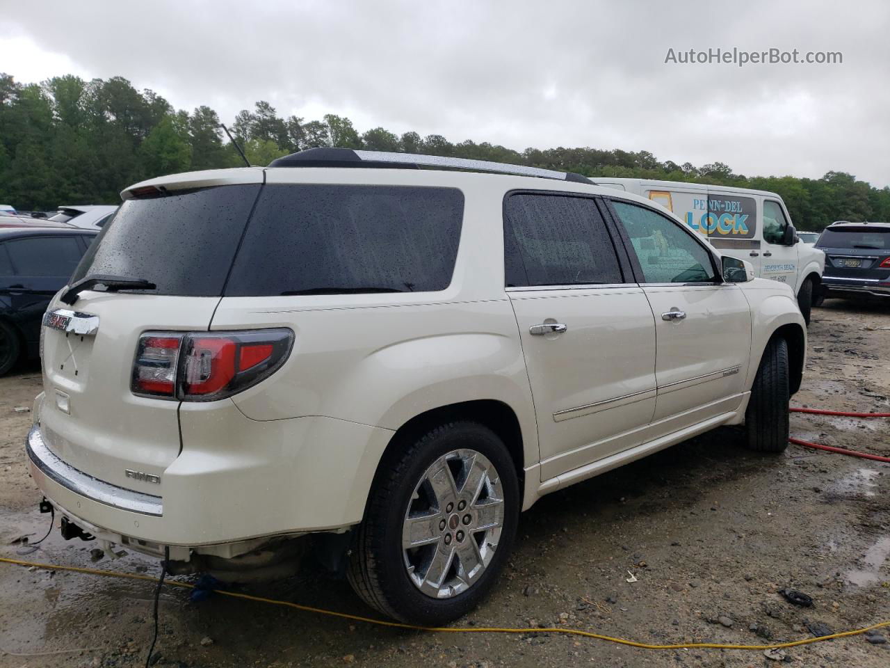 2015 Gmc Acadia Denali White vin: 1GKKVTKD7FJ159889