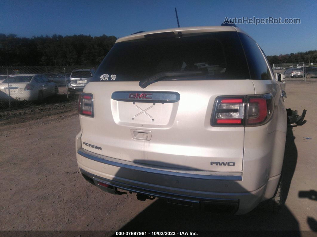 2015 Gmc Acadia Denali White vin: 1GKKVTKD8FJ102696