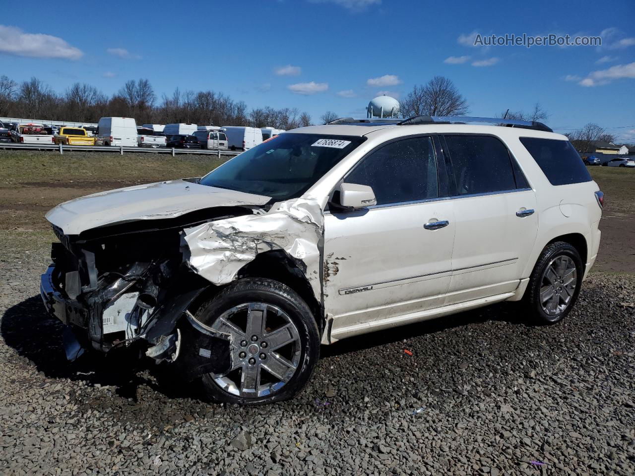 2015 Gmc Acadia Denali White vin: 1GKKVTKD8FJ108269