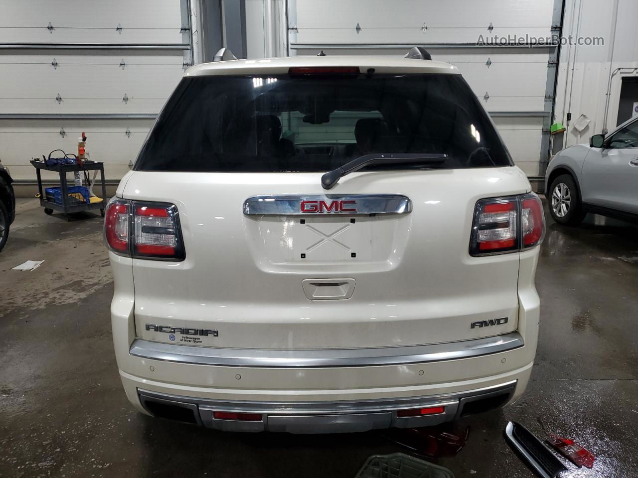 2015 Gmc Acadia Denali White vin: 1GKKVTKD8FJ224314