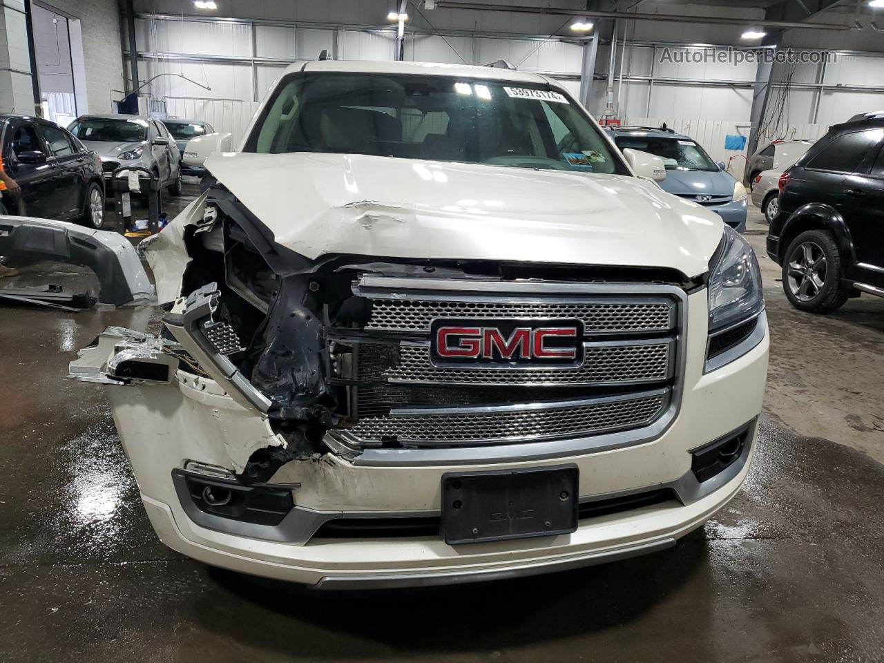 2015 Gmc Acadia Denali White vin: 1GKKVTKD8FJ224314