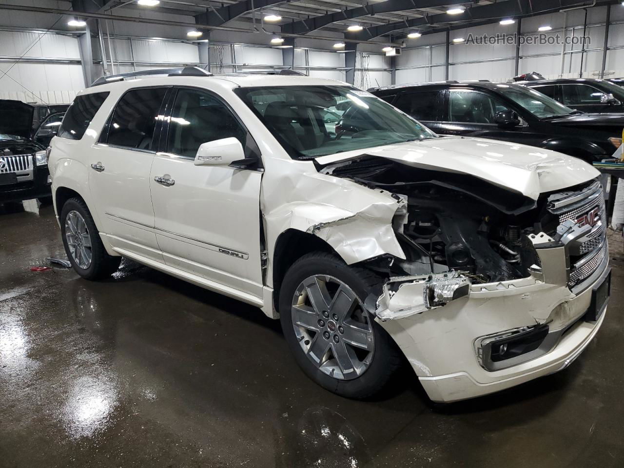 2015 Gmc Acadia Denali White vin: 1GKKVTKD8FJ224314