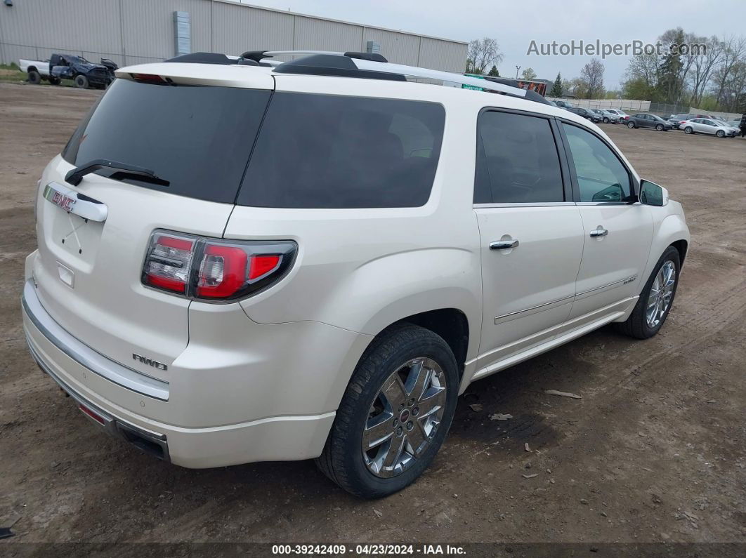 2013 Gmc Acadia Denali White vin: 1GKKVTKD9DJ182734