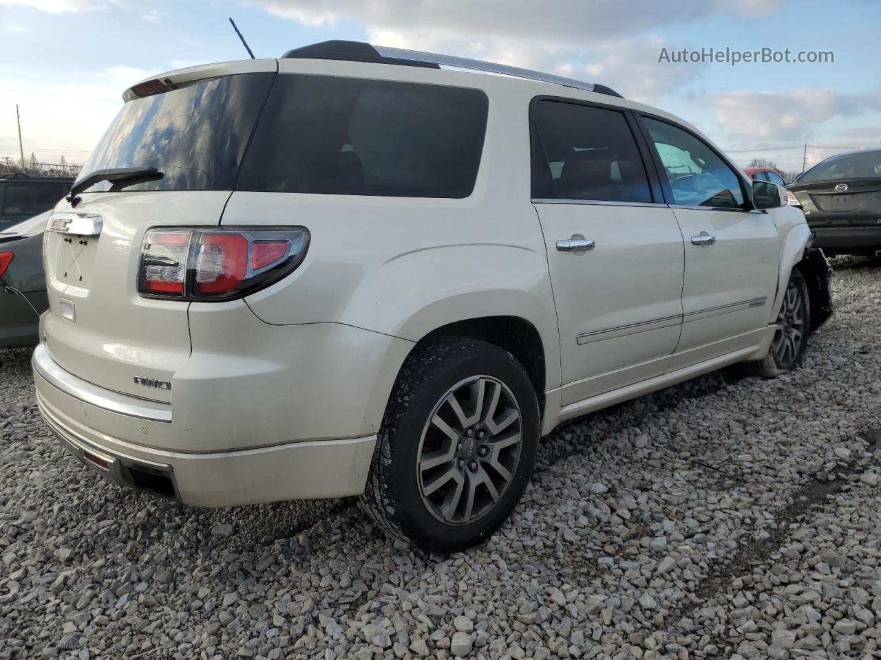 2013 Gmc Acadia Denali White vin: 1GKKVTKD9DJ201251