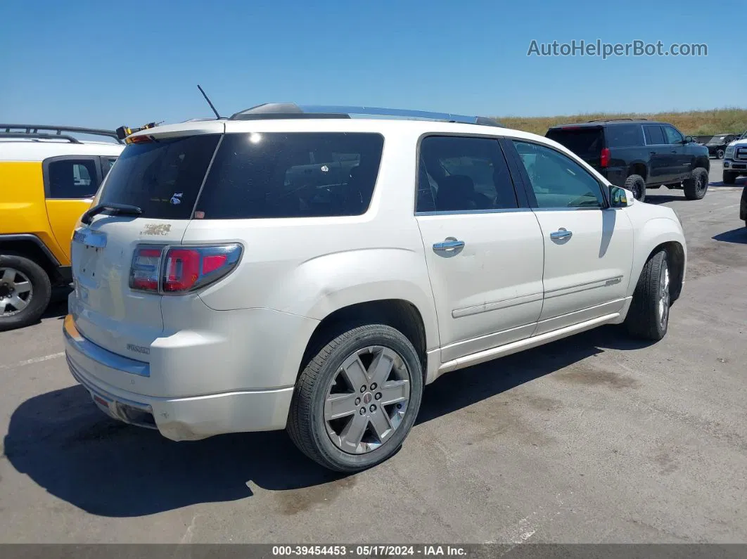 2014 Gmc Acadia Denali White vin: 1GKKVTKD9EJ111549