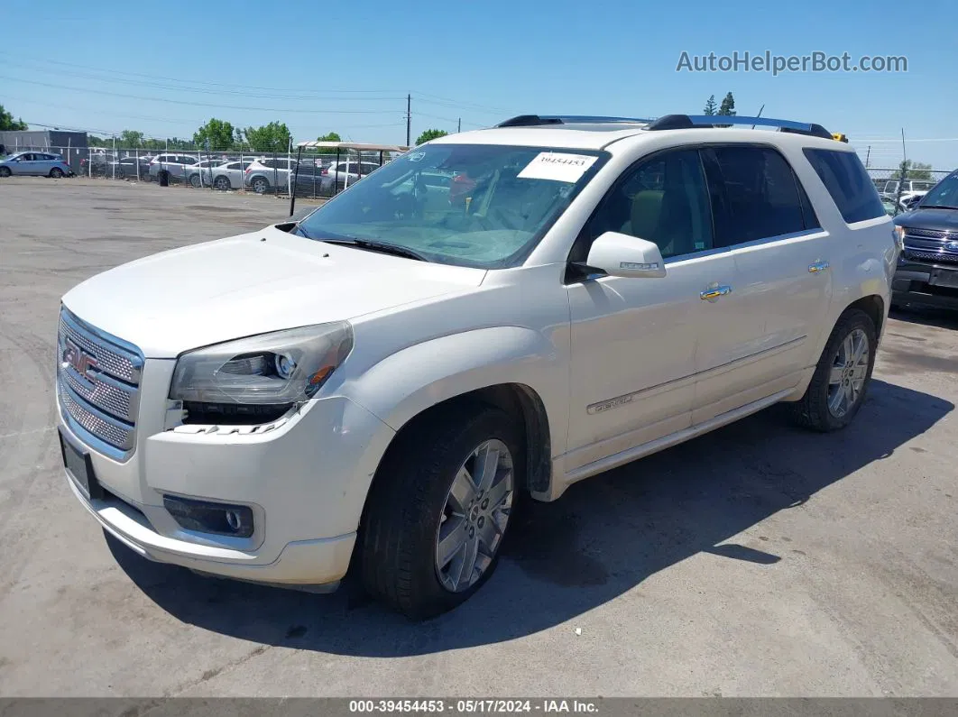 2014 Gmc Acadia Denali White vin: 1GKKVTKD9EJ111549