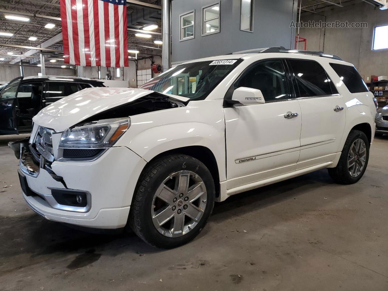 2014 Gmc Acadia Denali White vin: 1GKKVTKD9EJ200134