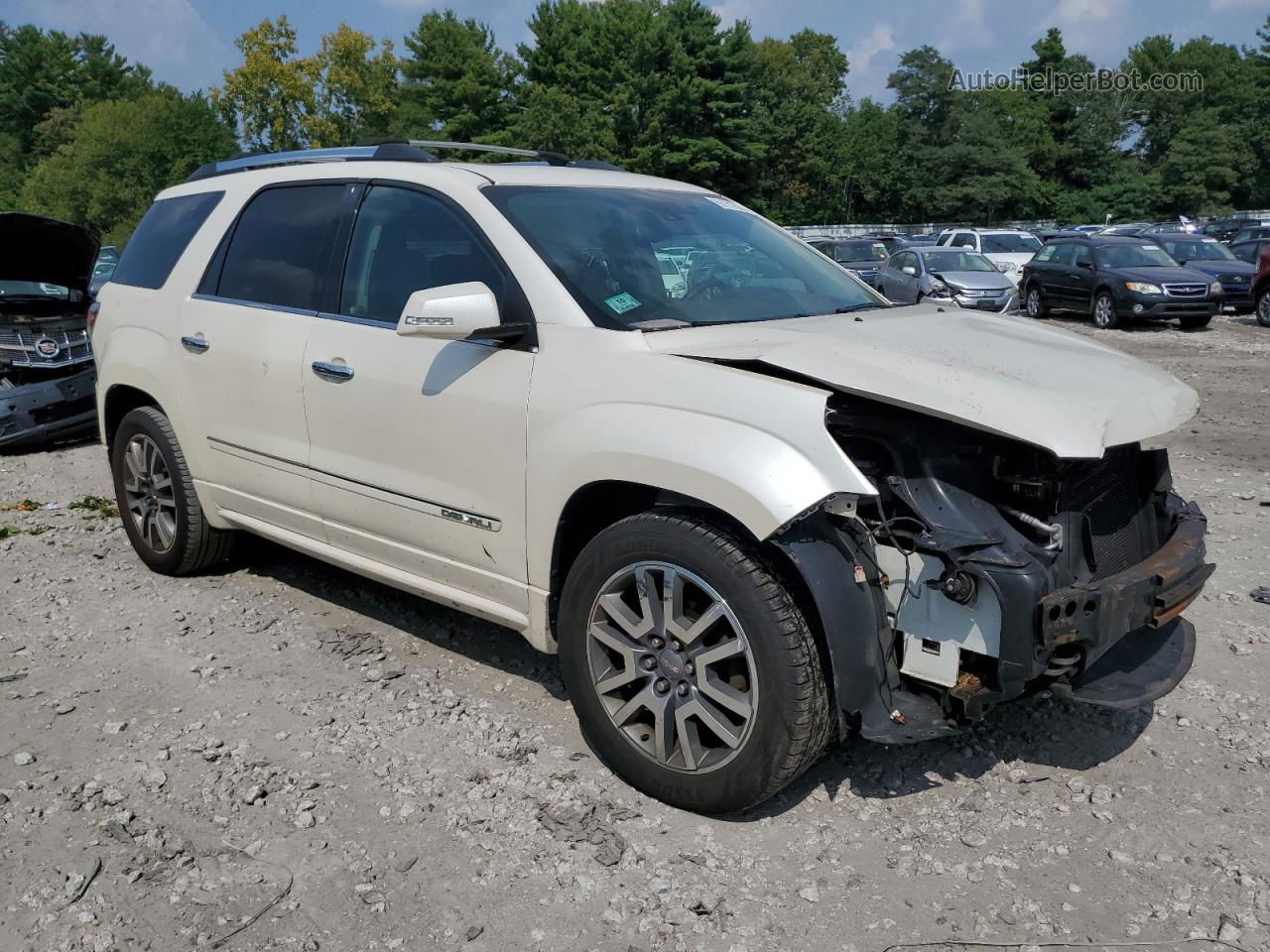 2014 Gmc Acadia Denali White vin: 1GKKVTKD9EJ234607