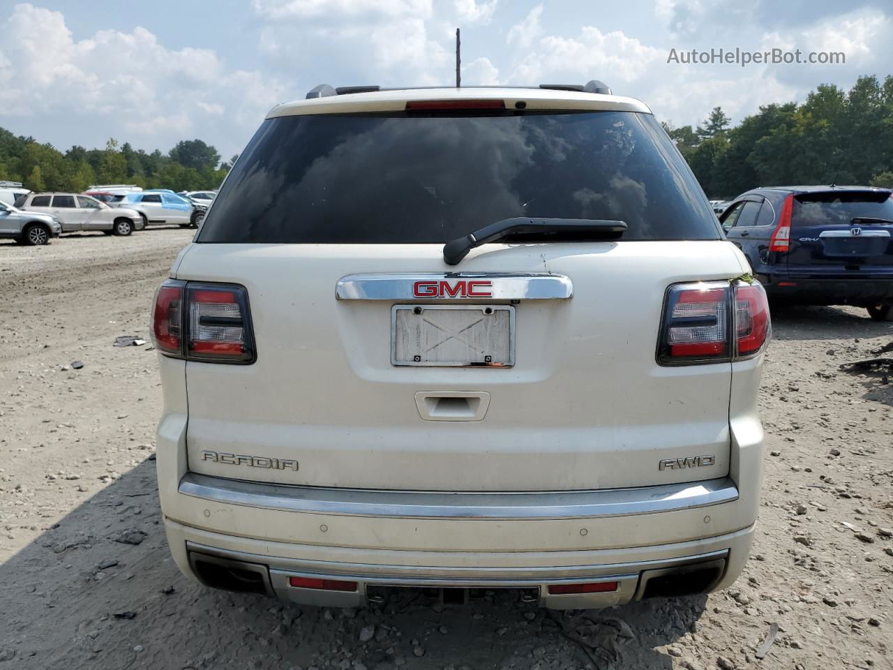 2014 Gmc Acadia Denali White vin: 1GKKVTKD9EJ234607