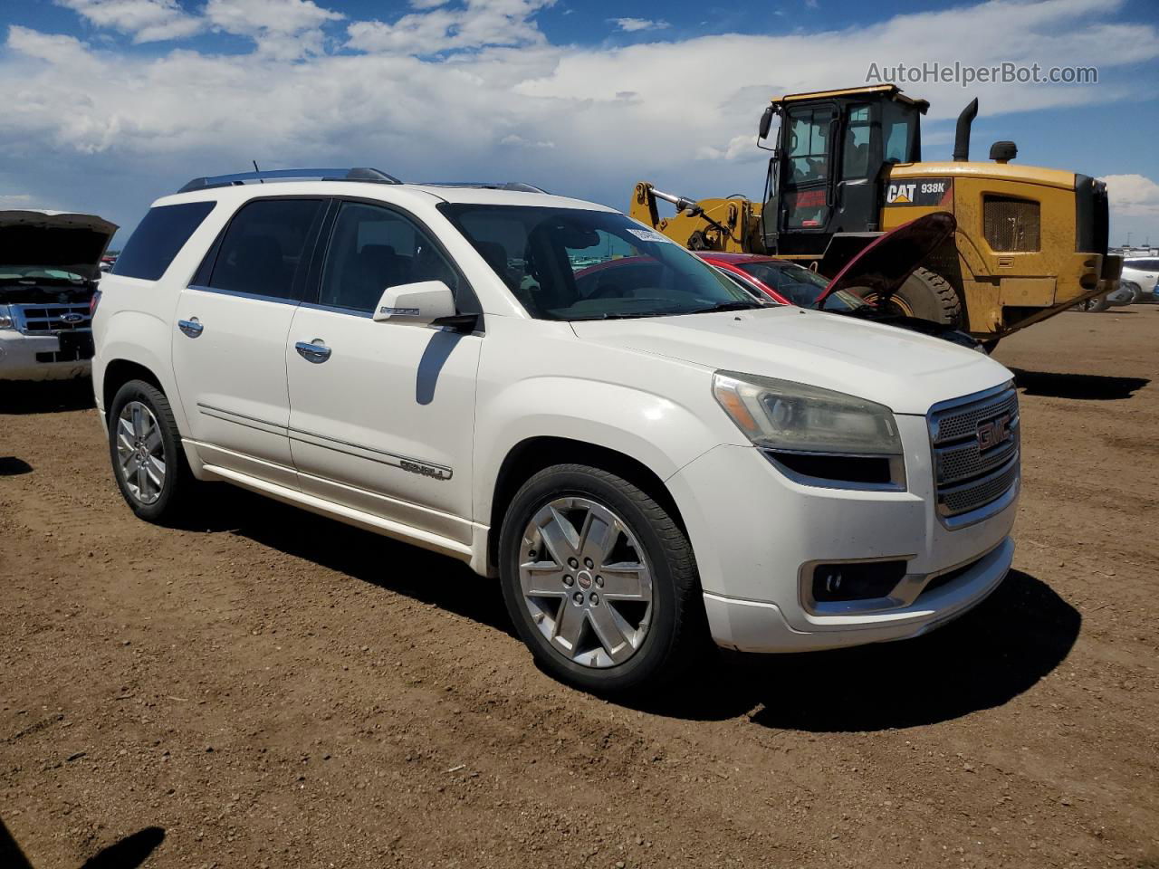 2014 Gmc Acadia Denali White vin: 1GKKVTKD9EJ238737