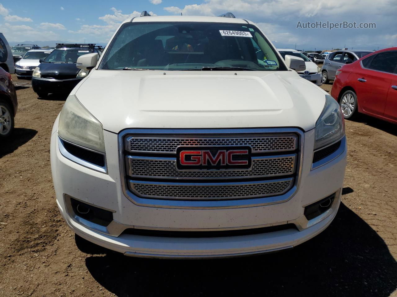 2014 Gmc Acadia Denali White vin: 1GKKVTKD9EJ238737