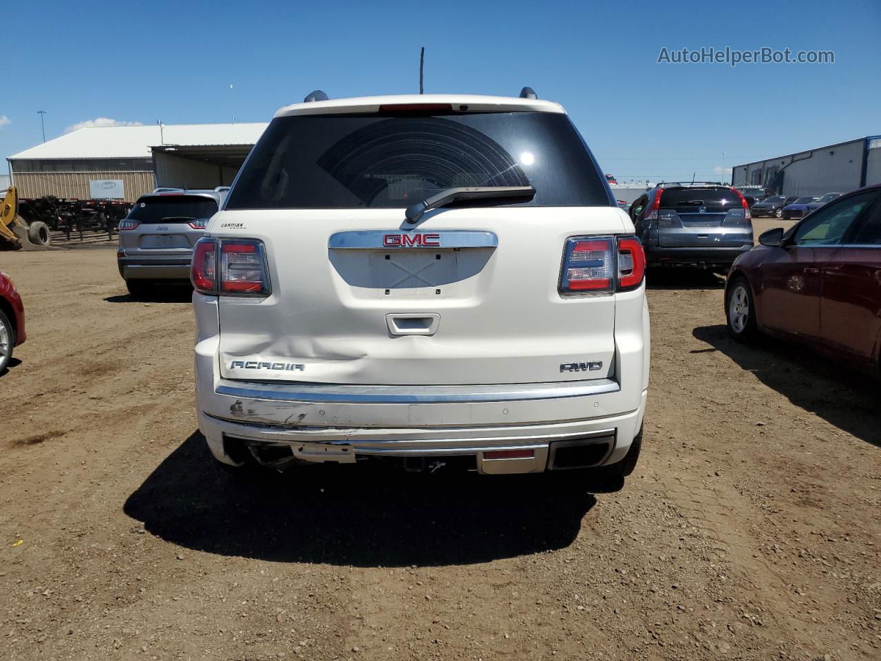 2014 Gmc Acadia Denali White vin: 1GKKVTKD9EJ238737