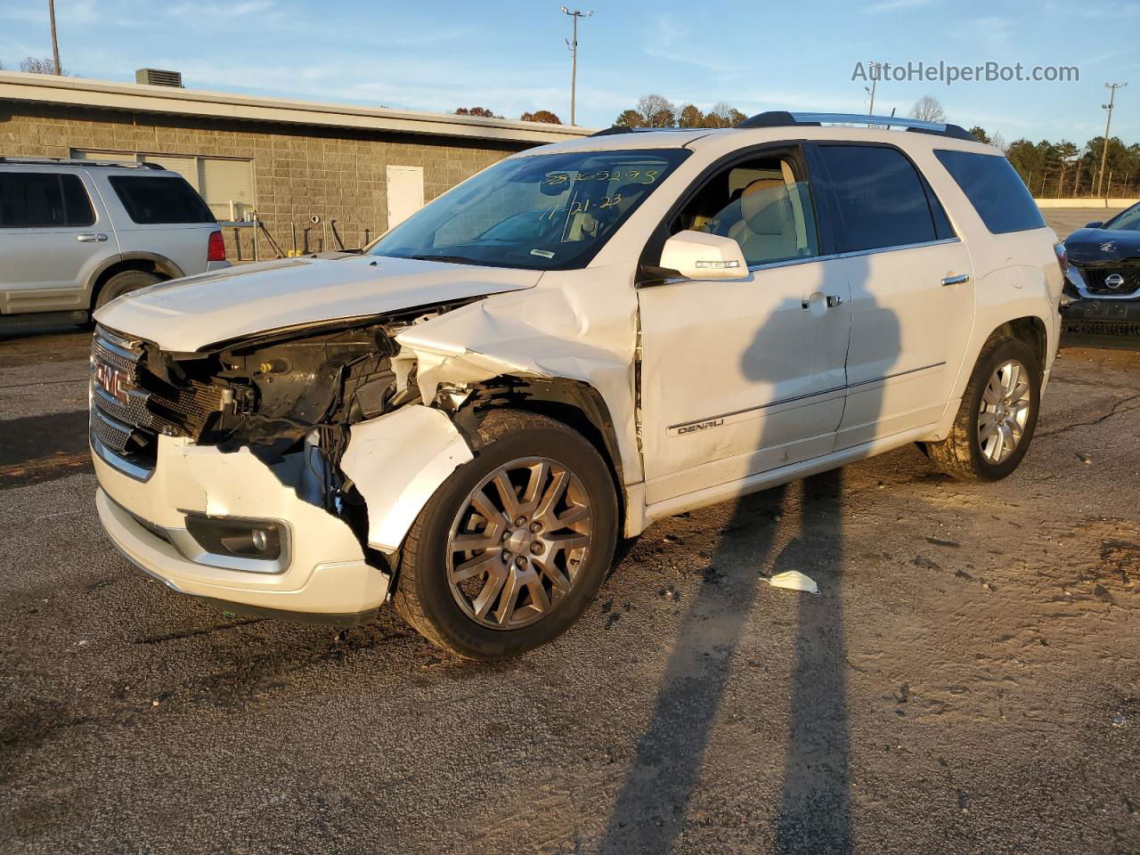 2015 Gmc Acadia Denali White vin: 1GKKVTKD9FJ252896