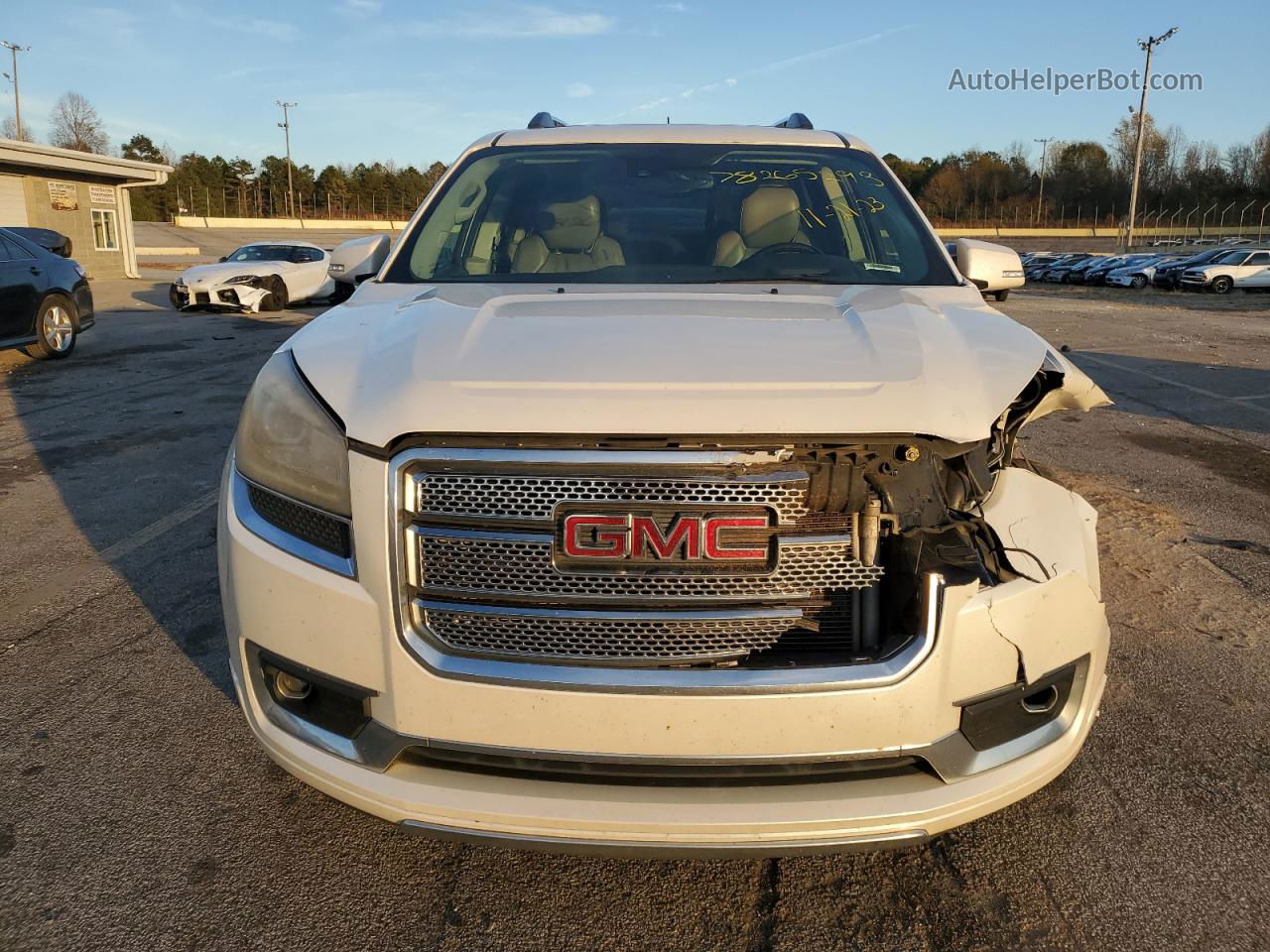 2015 Gmc Acadia Denali White vin: 1GKKVTKD9FJ252896