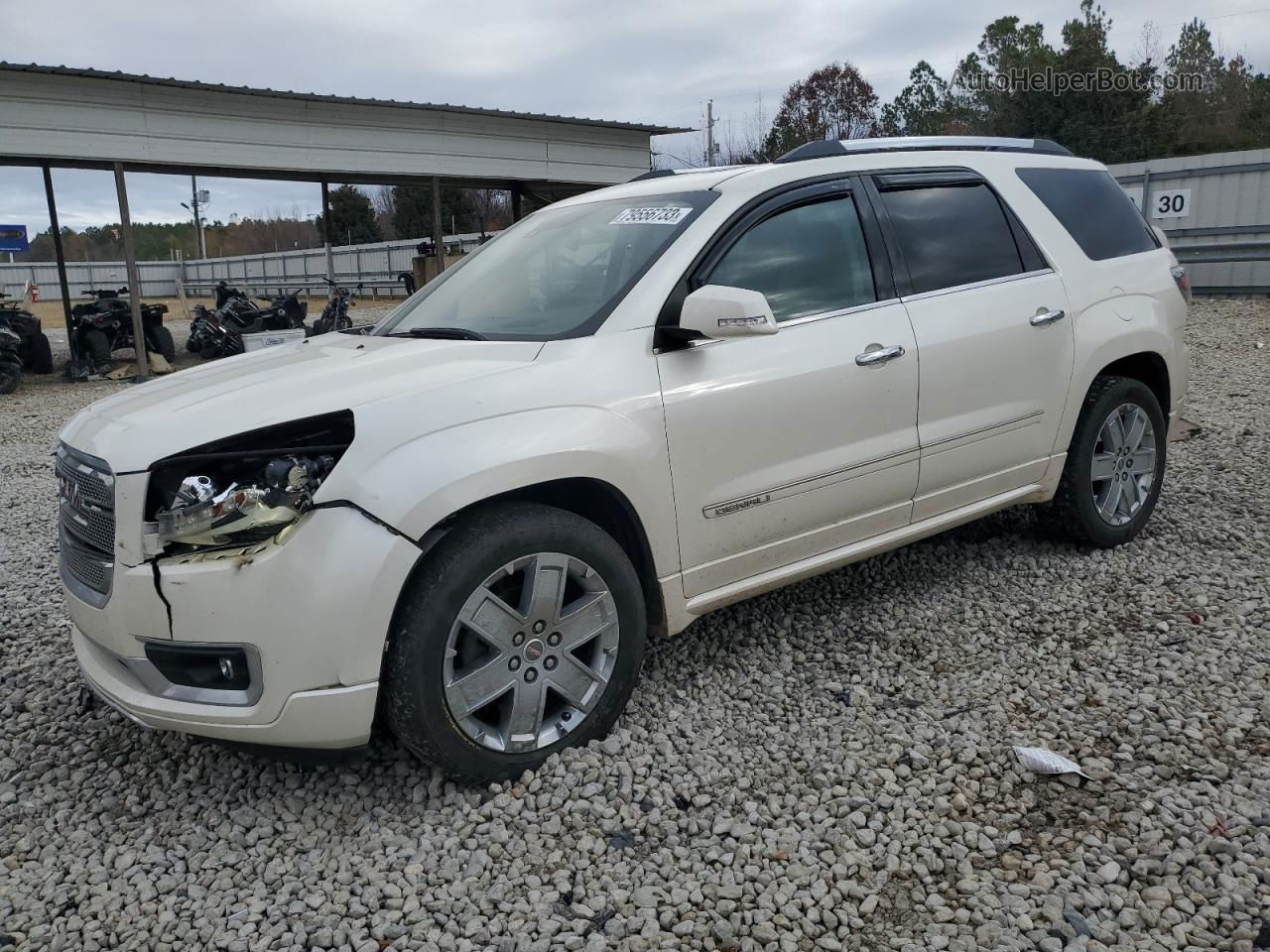 2014 Gmc Acadia Denali White vin: 1GKKVTKDXEJ106554