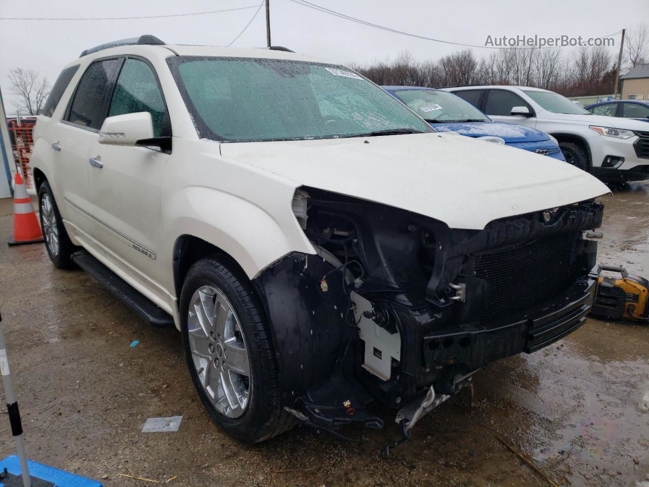 2014 Gmc Acadia Denali White vin: 1GKKVTKDXEJ165491