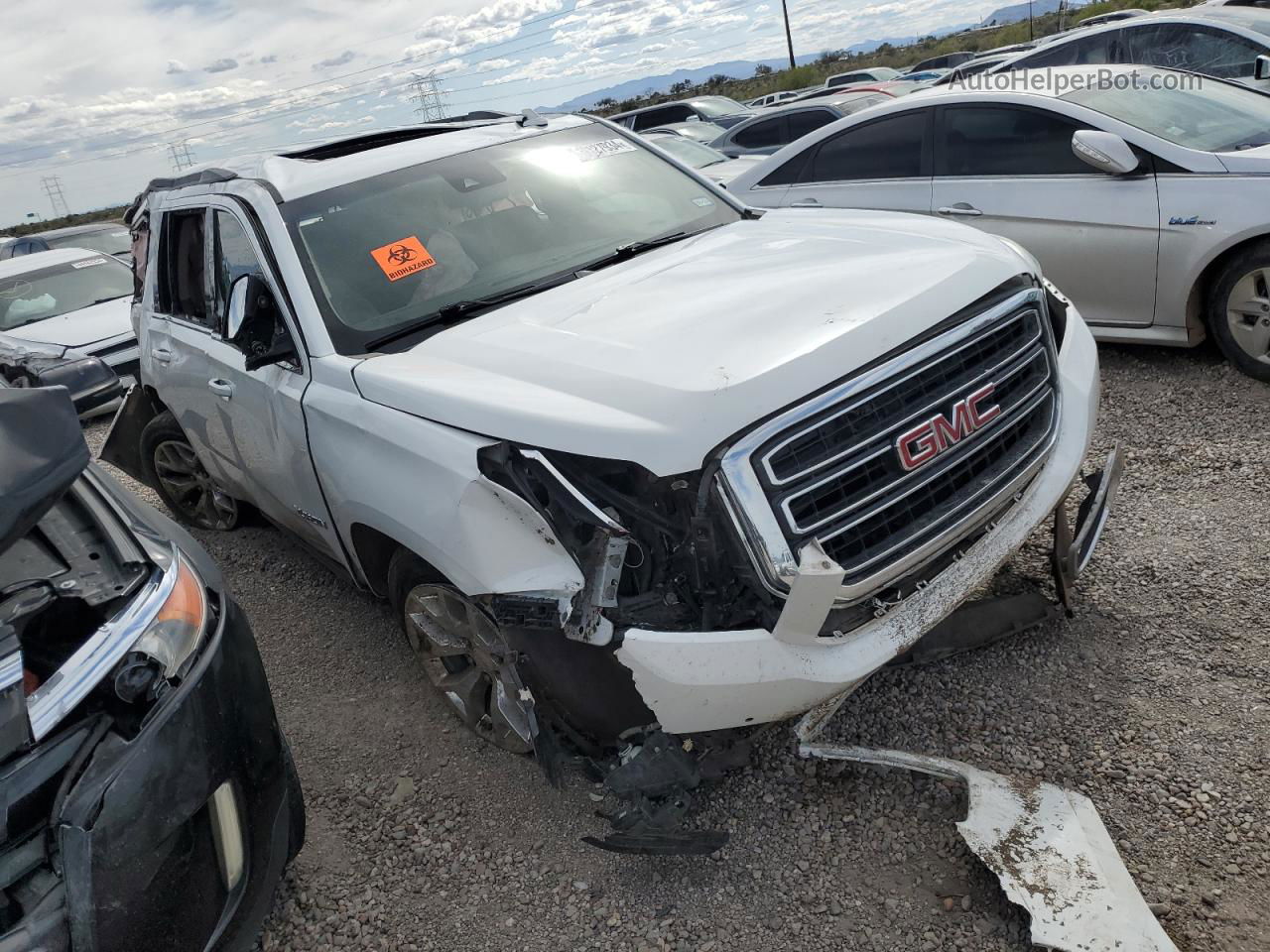 2017 Gmc Yukon Slt White vin: 1GKS1BKC3HR272126