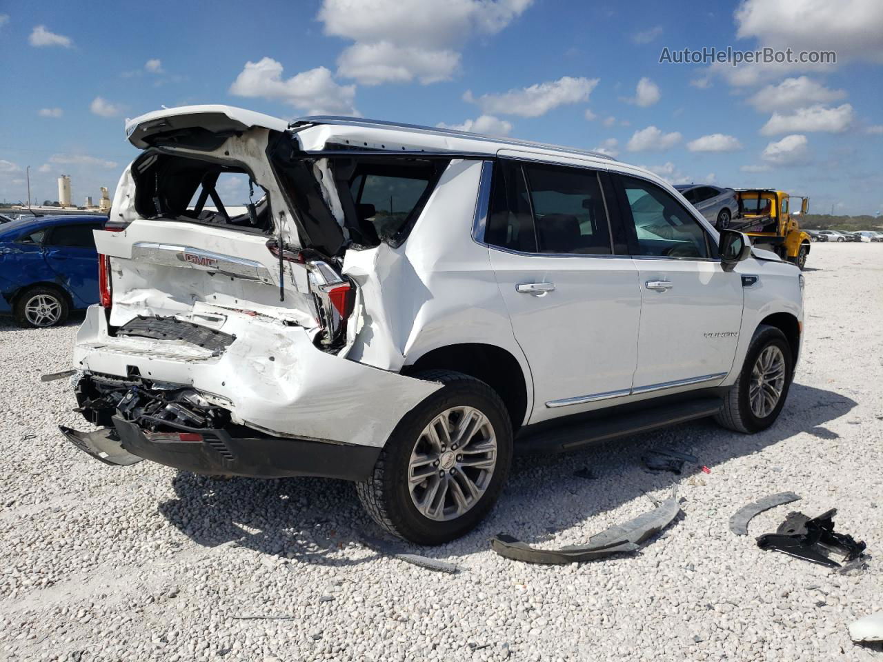 2021 Gmc Yukon Slt White vin: 1GKS1BKD2MR372124