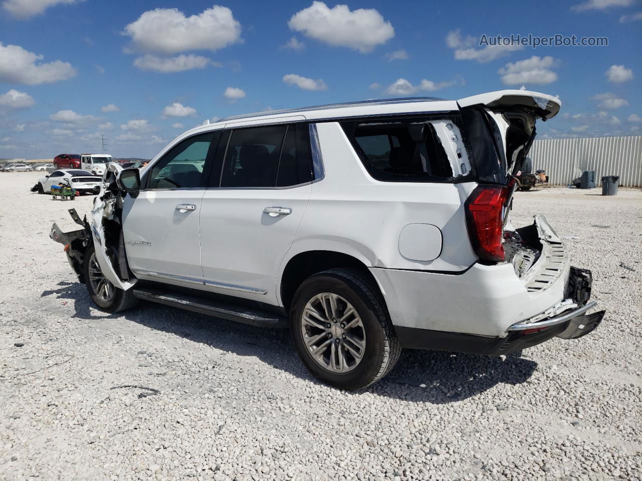 2021 Gmc Yukon Slt White vin: 1GKS1BKD2MR372124